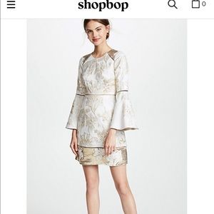 Marchesa Notte Brocade Cocktail Dress